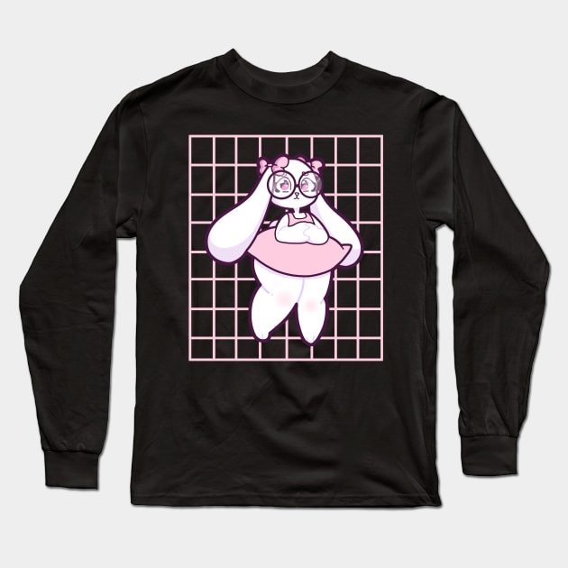 Checkered Bunny Girl Long Sleeve T-Shirt by Indy-Site